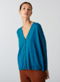 Buttoned cardigan with pockets in merino wool - Ava