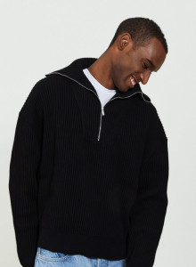 Large organic cotton trucker neck sweater - Bill