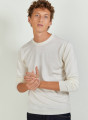 Pull col rond en laine et soie - Barsam 7002 arome - 82 Ecru