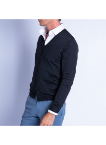 Gilet en laine mérinos Falco 6346 univers - 10 Gris foncé