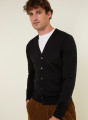 Buttoned vest with logo in merino wool - Etienne