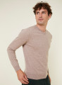 Pull col V en cachemire - Evann 7821 grege - 14 Beige foncé