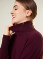 Pull col roulé en cachemire - Anabelle 7882 prune - 18 Violet foncé