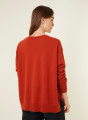 Loose sweater with V-neck slits in cashmere - Alienor