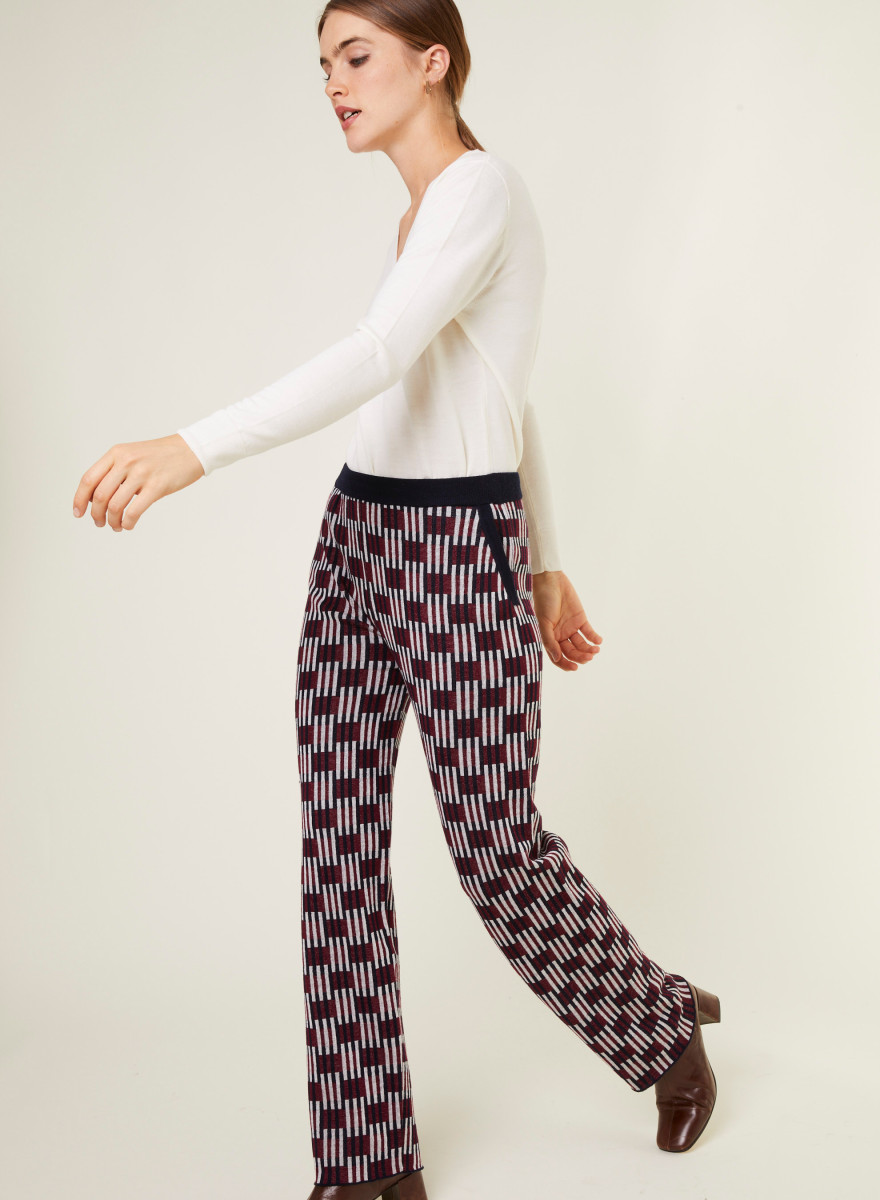 Merino wool patterned pants - Gill