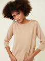 Elbow sleeve t-shirt in Lumière yarn with patterns - Erica