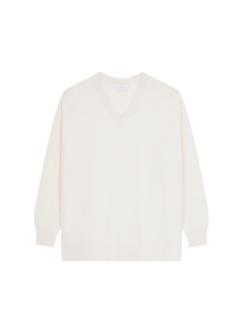 Loose sweater with V-neck slits in cashmere - Alienor