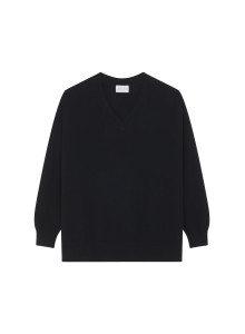 Pull ample à fentes col V en cachemire - Alienor 7870 ecureuil - 92 Rouille