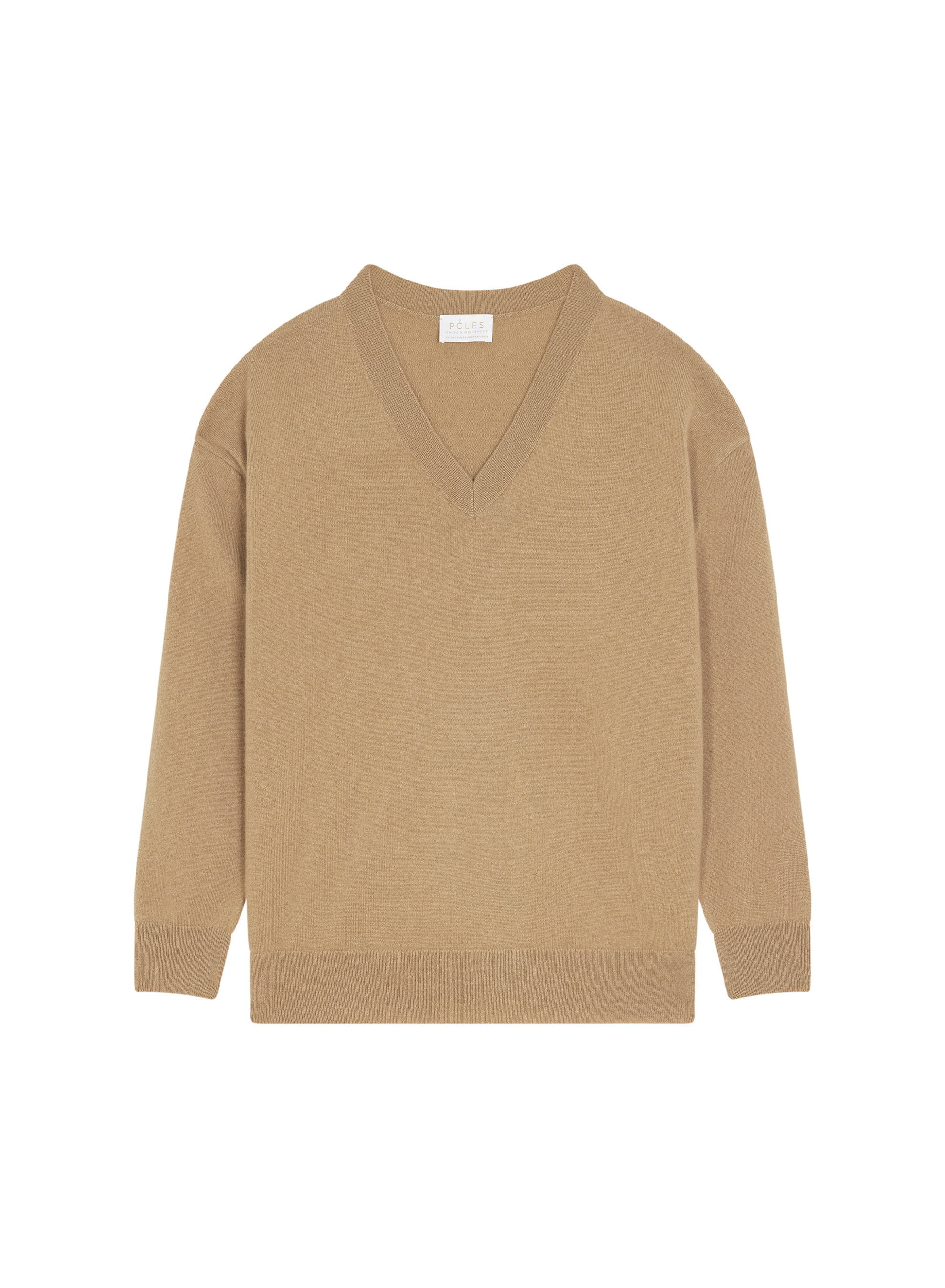 Loose sweater with V-neck slits in cashmere - Alienor