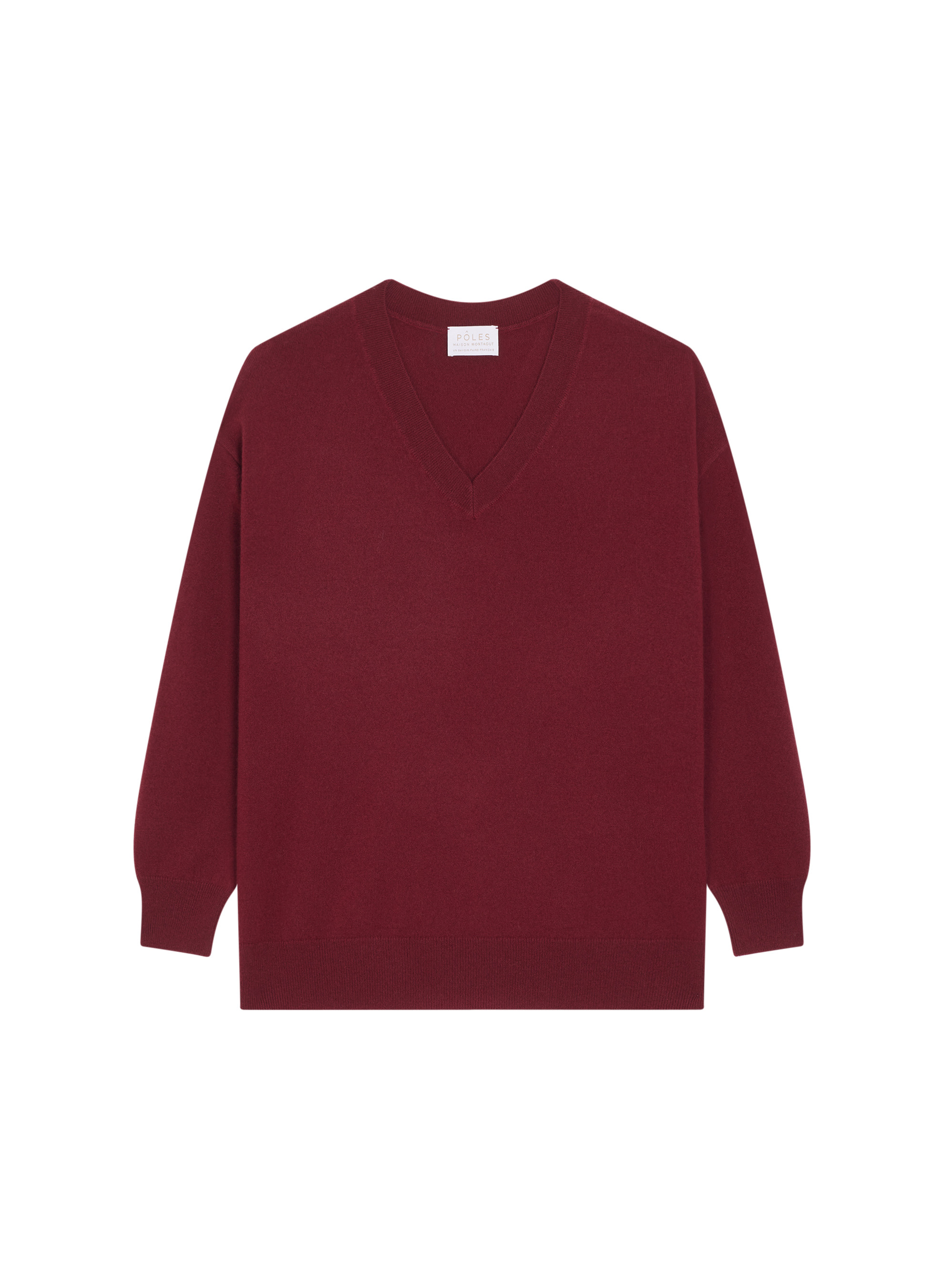 Loose sweater with V-neck slits in cashmere - Alienor