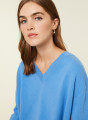 Loose sweater with V-neck slits in cashmere - Alienor