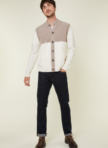 4-ply cashmere buttoned jacket with pockets - Farell