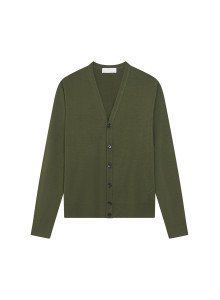 Buttoned vest with logo in merino wool - Etienne