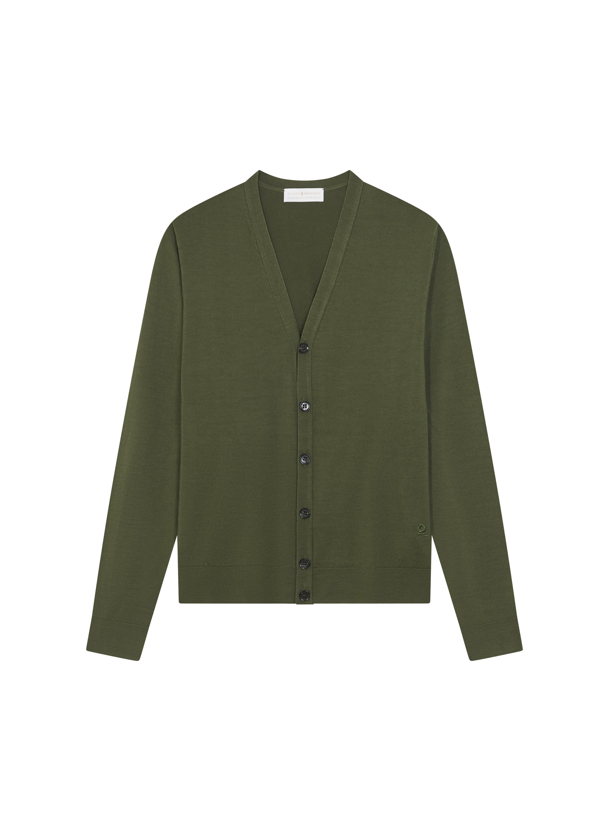 Buttoned vest with logo in merino wool - Etienne