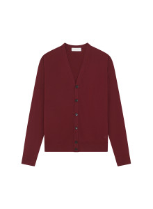 Buttoned vest with logo in merino wool - Etienne