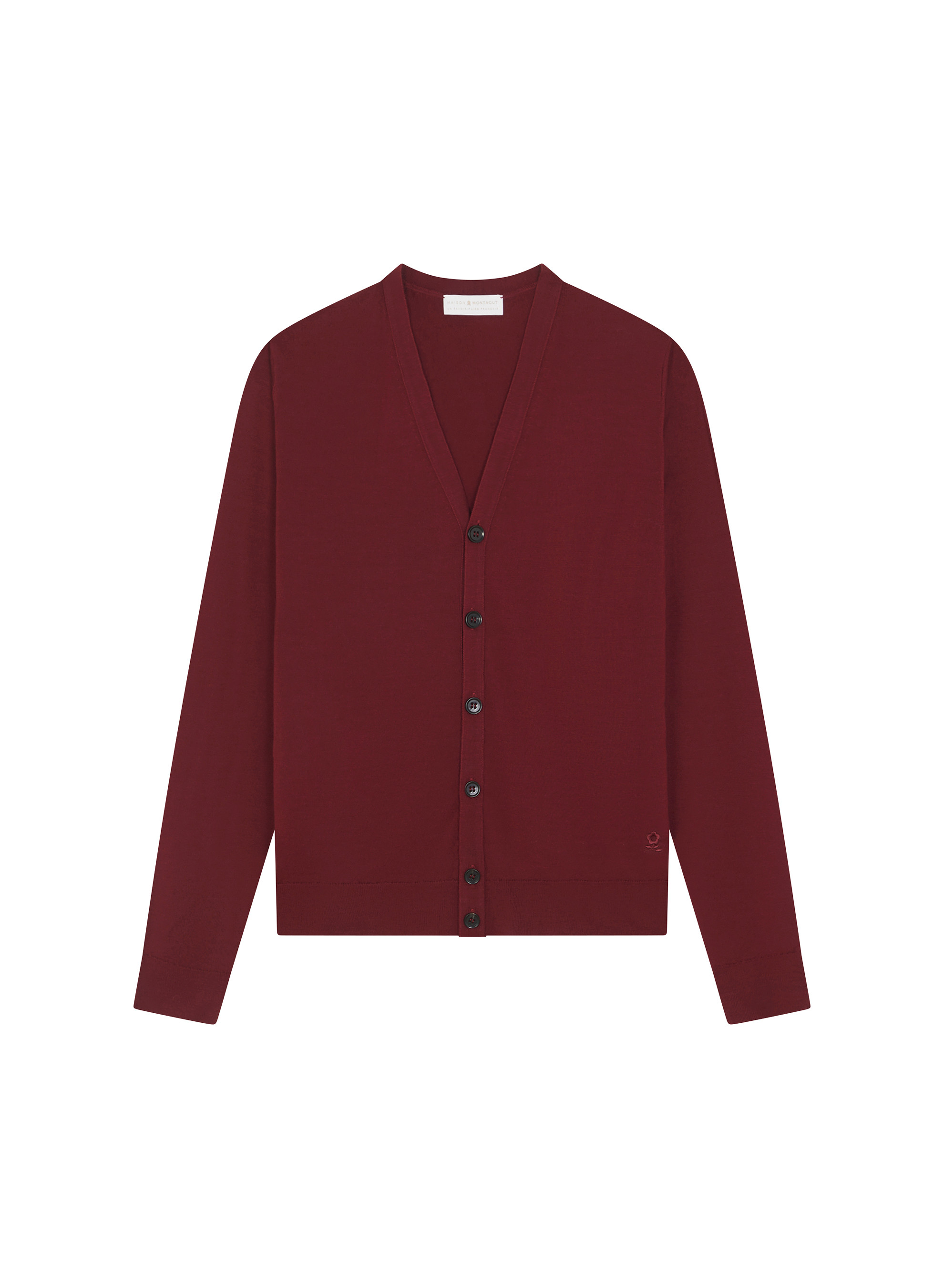 Buttoned vest with logo in merino wool - Etienne