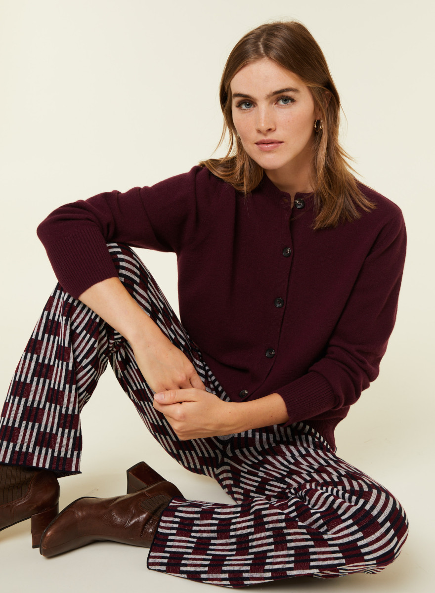 Cashmere round neck buttoned cardigan - Ari