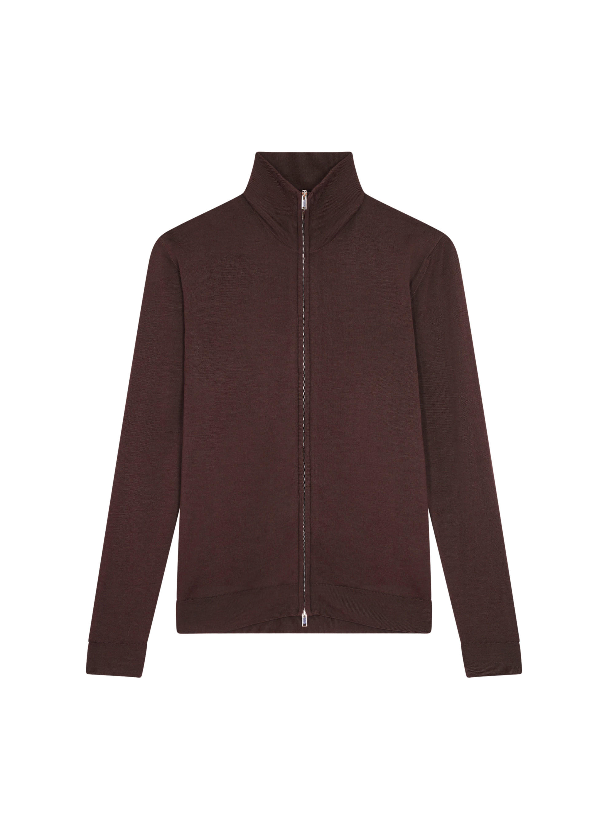 Gilet zippé avec logo en laine mérinos - Estian 7870 ecureuil - 92 Rouille