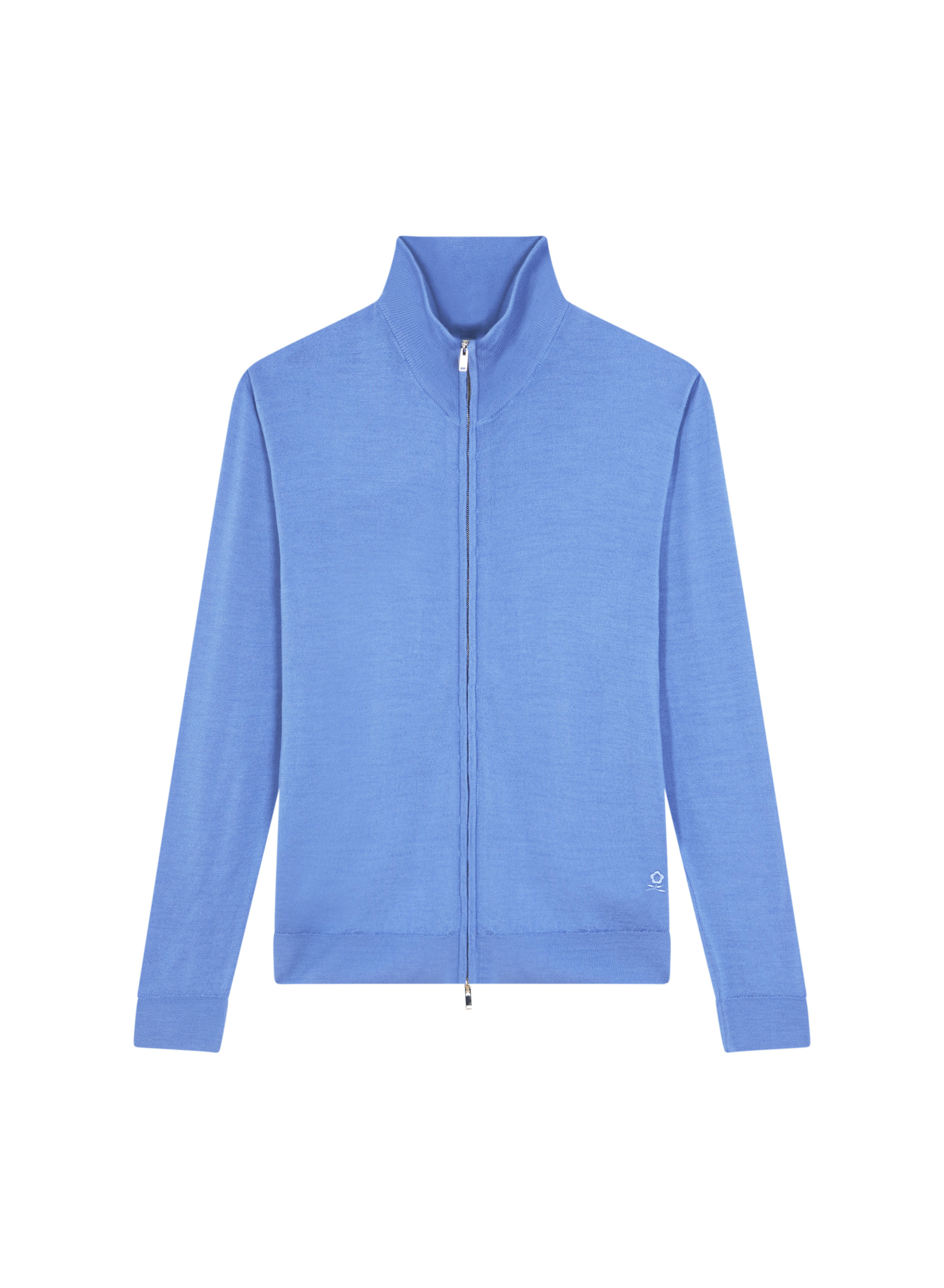 Zipped vest with logo in merino wool - Estian