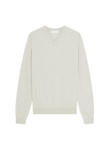 Pull col V en cachemire - Evann 7852 celadon - 94 Vert amande