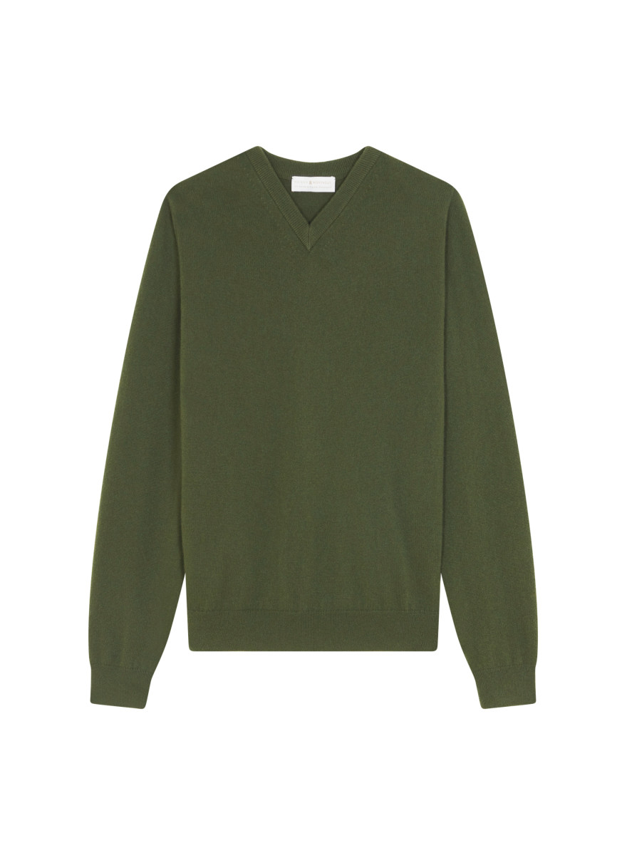 Suéter de cashmere com decote em V - Evann