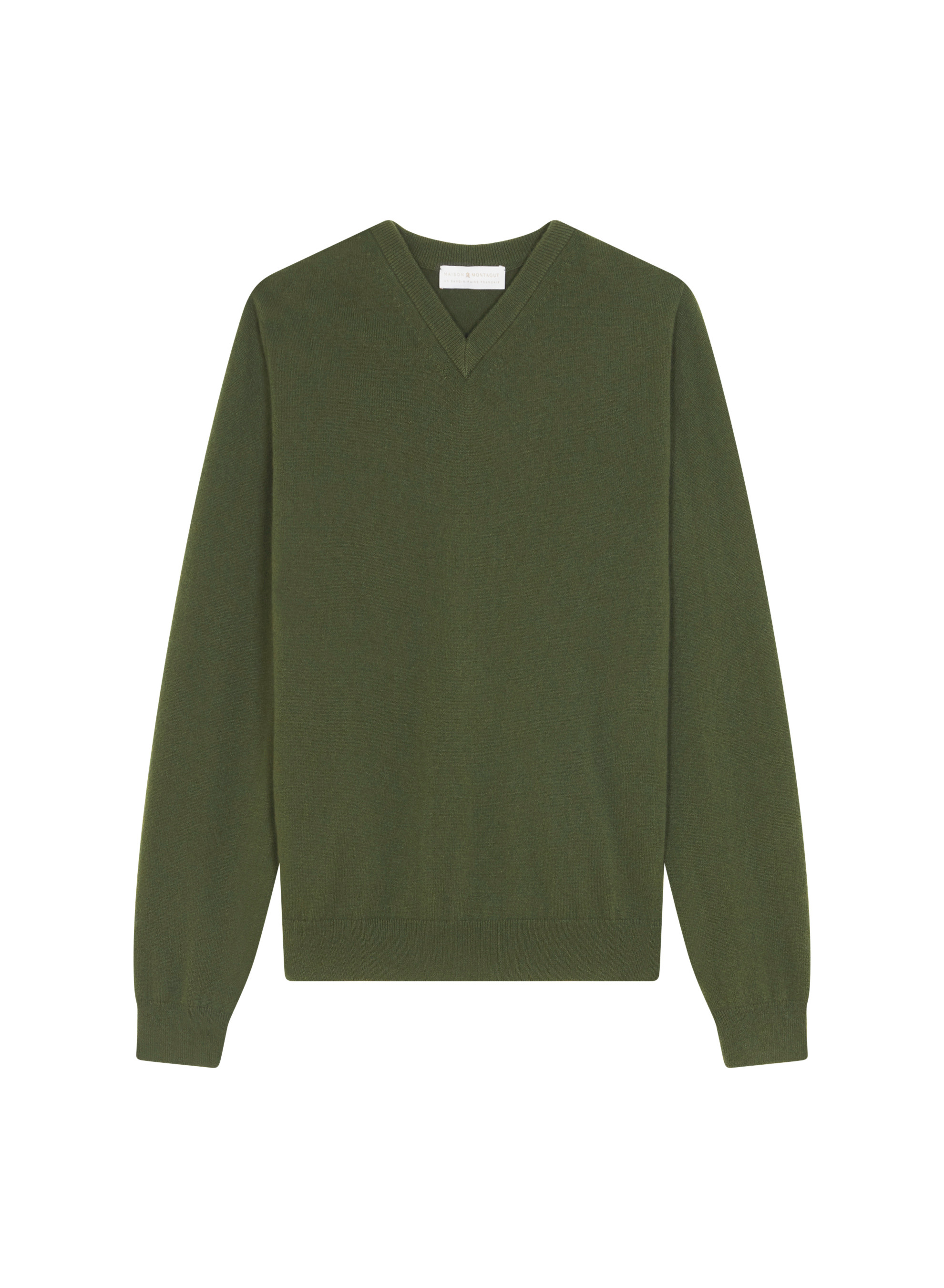 Pull col V en cachemire - Evann 7852 celadon - 94 Vert amande