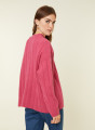 Pull col montant zippé en cachemire et laine recyclés - Lodric 7883 romance - 26 Rose foncé