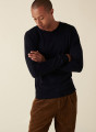 Crew neck sweater with logo in merino wool - Eddie