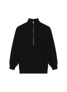 Recycled Wool and Cashmere Beaded Trucker Neck Sweater - English