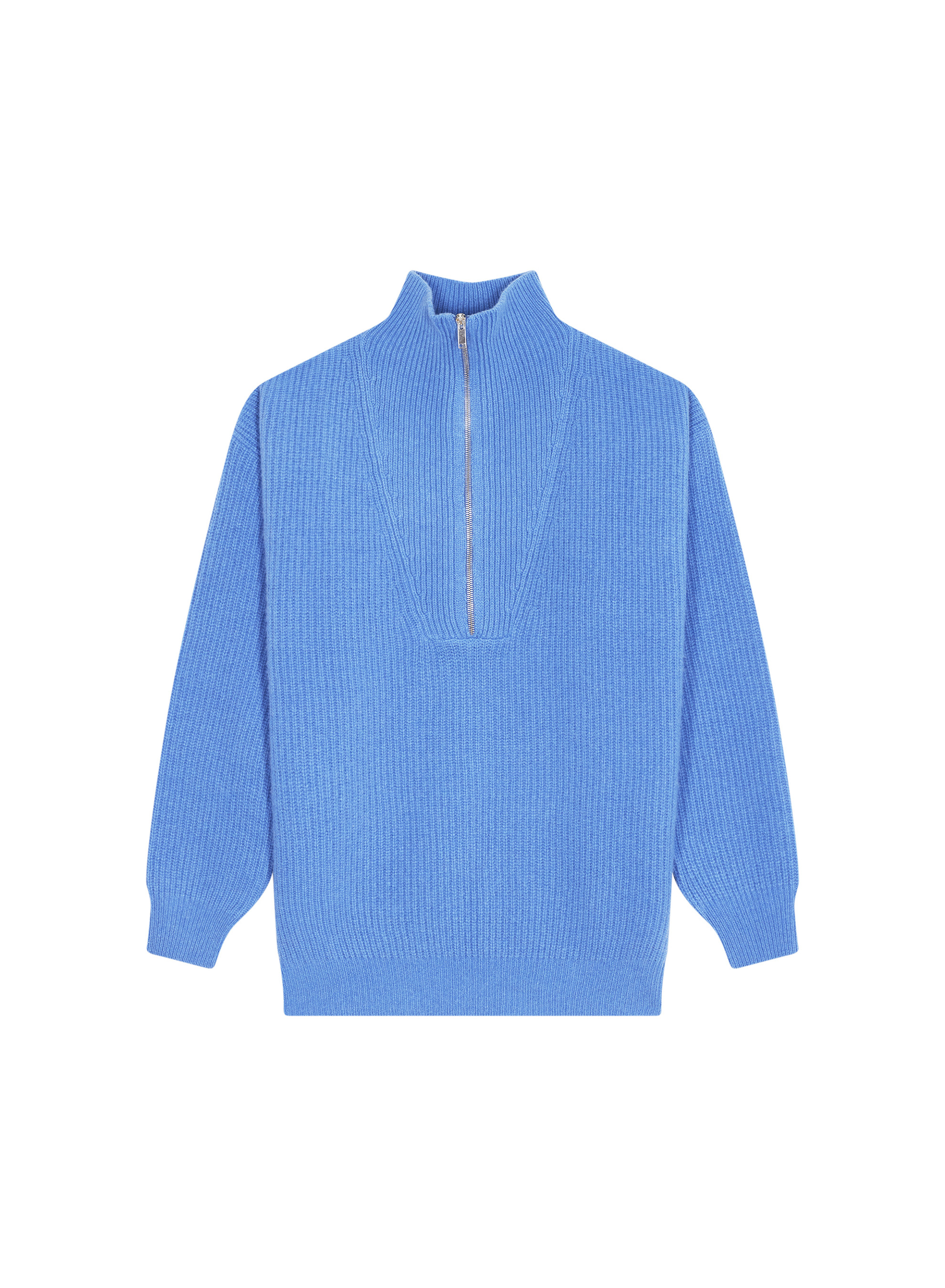 Recycled Wool and Cashmere Beaded Trucker Neck Sweater - English