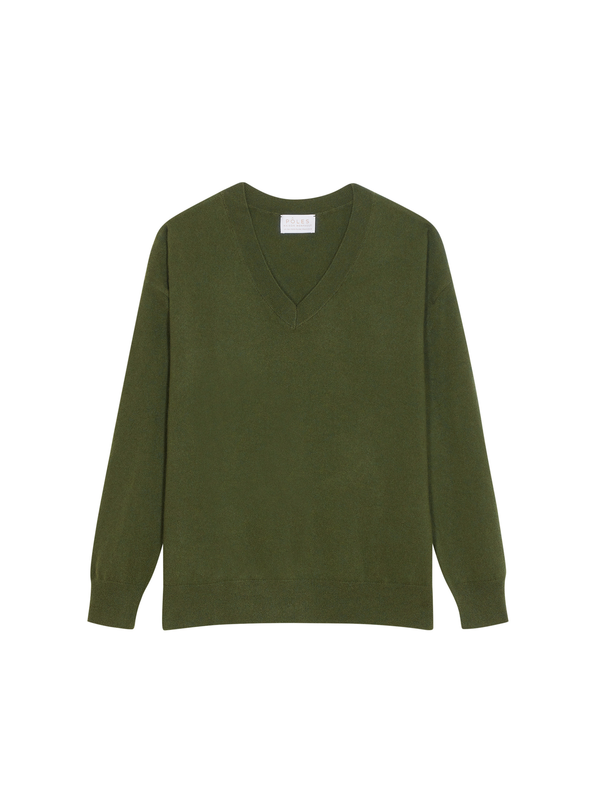 Loose sweater with V-neck slits in cashmere - Alienor
