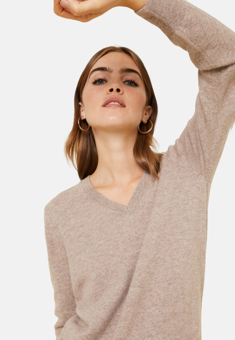 Suéter de cashmere com decote em V - Abel