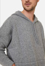 Hooded hoodie with pockets in wool and cashmere - Fabio