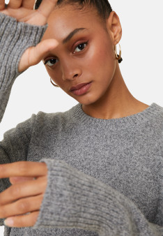 Pull col rond manches mitaines en laine et cachemire - Gemma