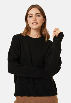Pull col rond manches mitaines en laine et cachemire - Gemma