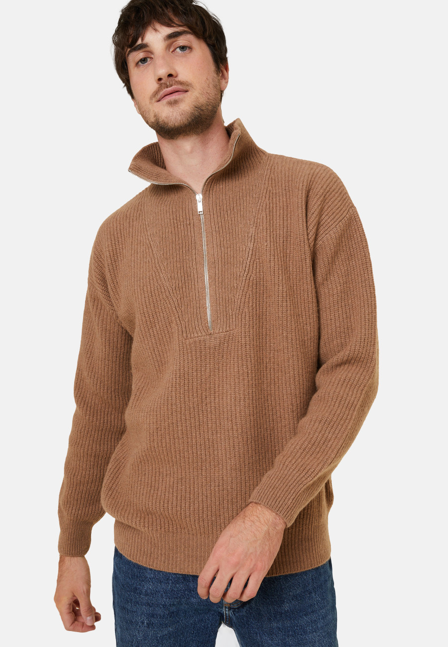 Cashmere-blend turtleneck sweater - French