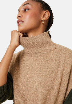 Sleeveless high neck tunic in wool and cashmere - Garance