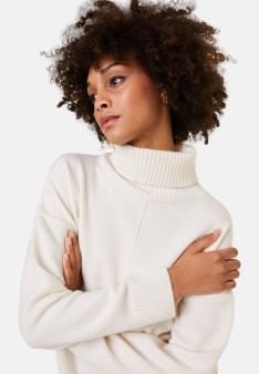 Turtleneck sweater with cashmere slits - Adena