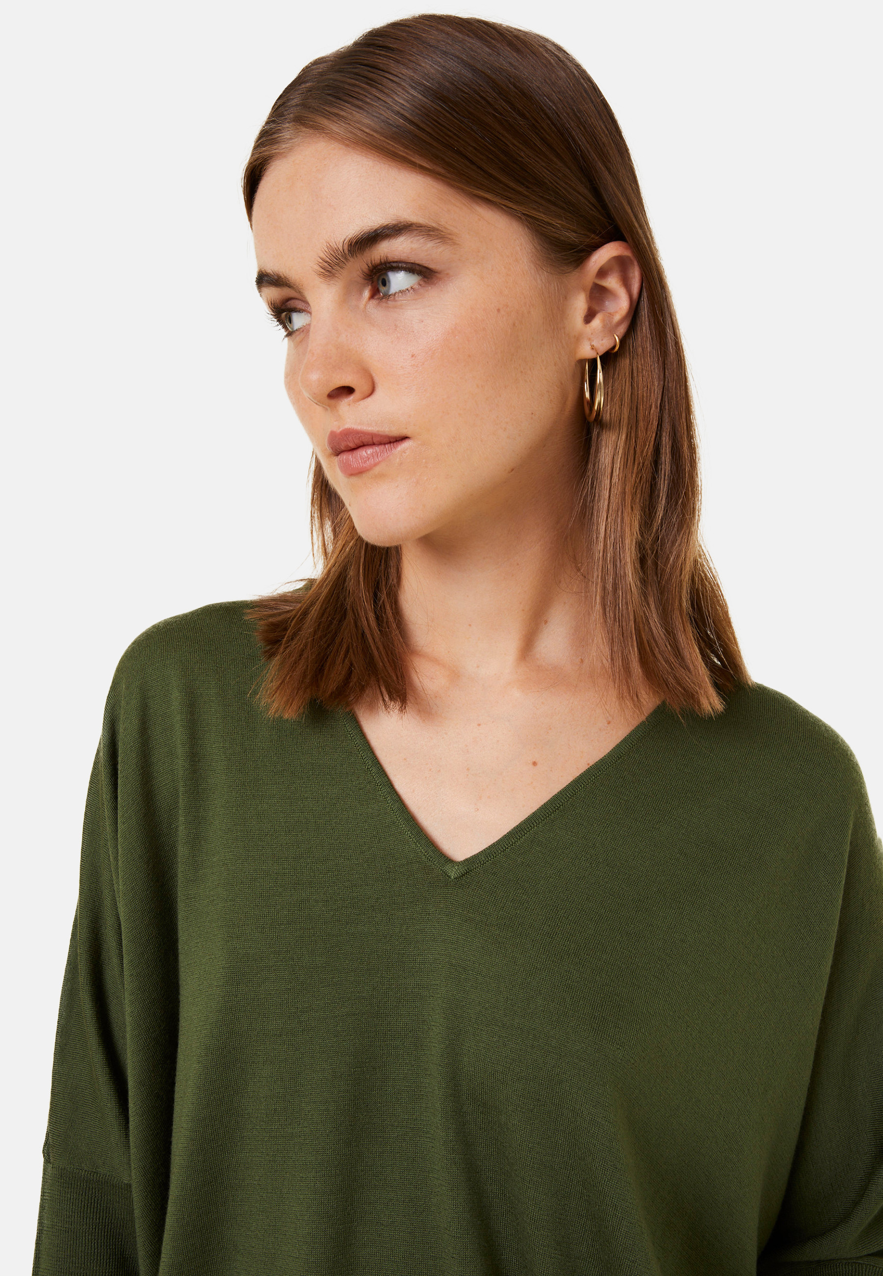 Merino wool bat sleeves sweater - Boxe