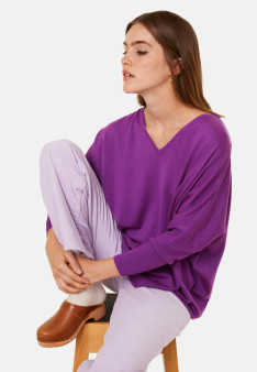 Merino wool bat sleeves sweater - Boxe