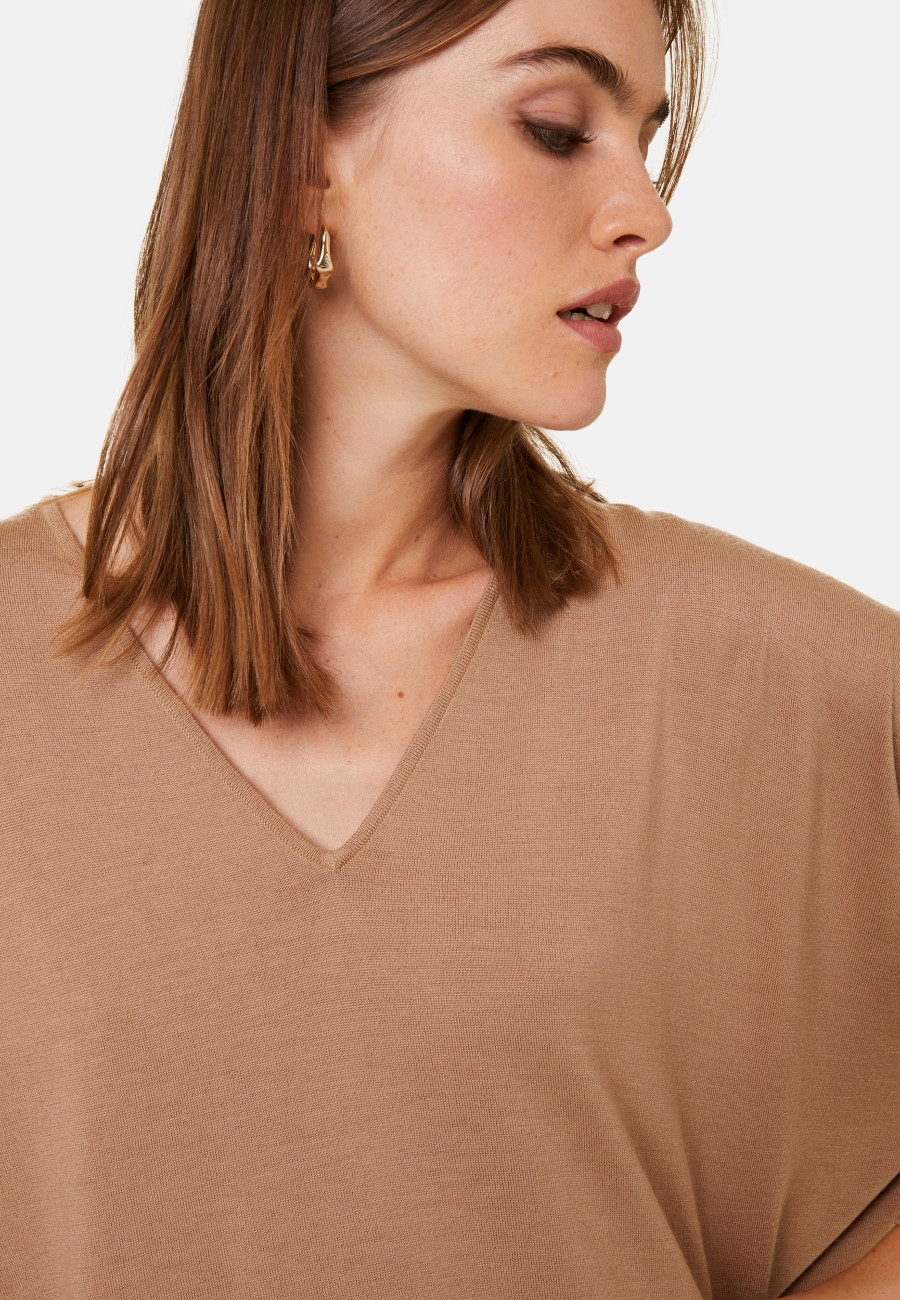 Merino wool bat sleeves sweater - Boxe