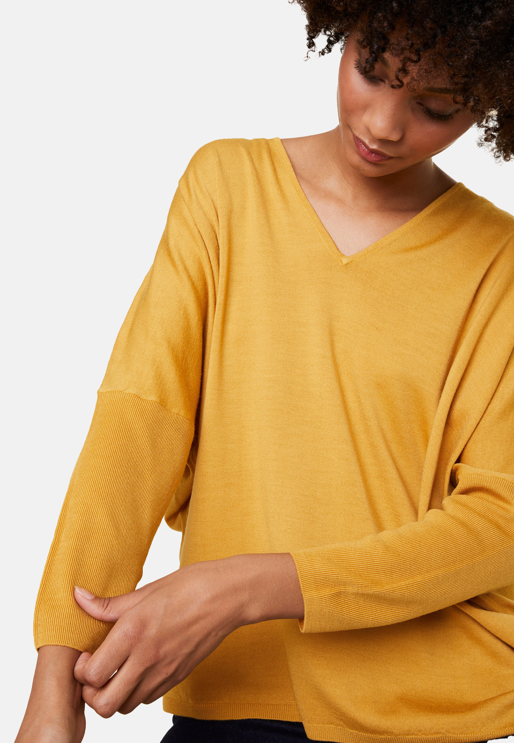 Pull manches chauve-souris en laine mérinos - Boxe