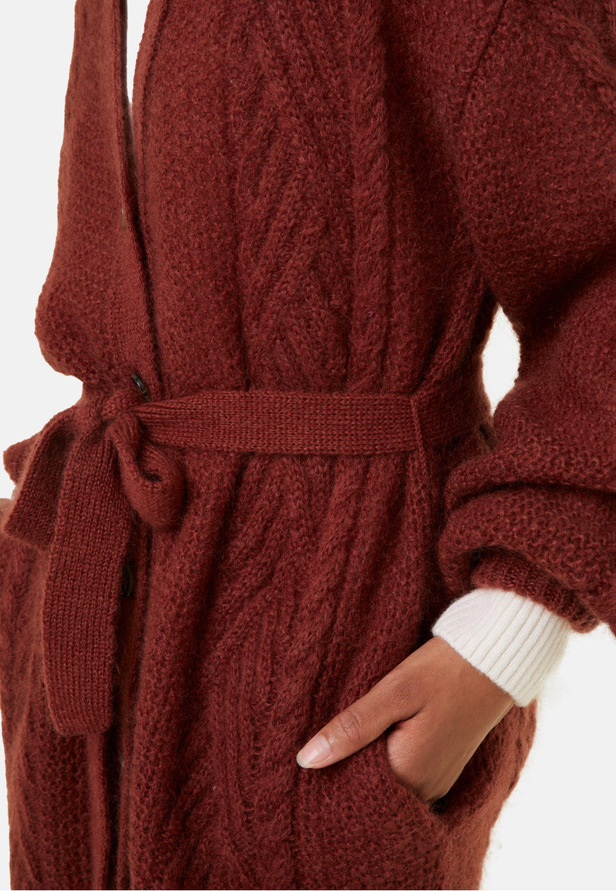 Balloon sleeve buttoned mohair coat - Galilee