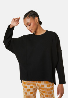 Loose-fit round-neck sweater in merino wool - Guerande