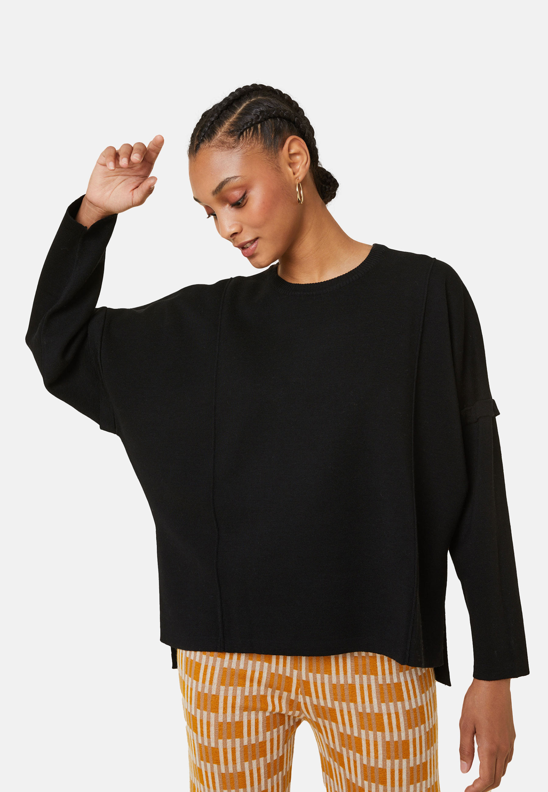 Loose-fit round-neck sweater in merino wool - Guerande