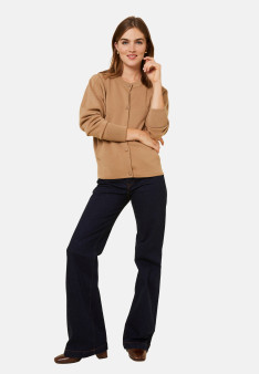 Veste boutonnée à poches en laine mérinos - Gaspard