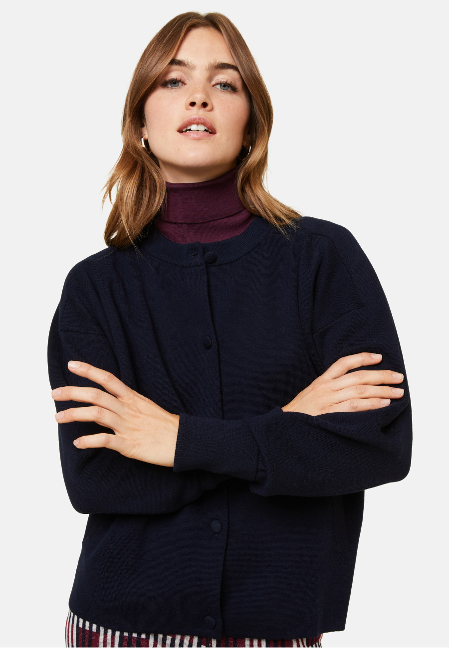 Jaqueta de lã merino com botões e bolsos - Gaspard