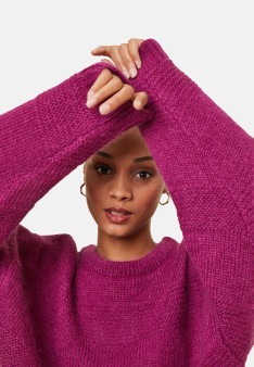 Loose two-tone mohair sweater - Gaby