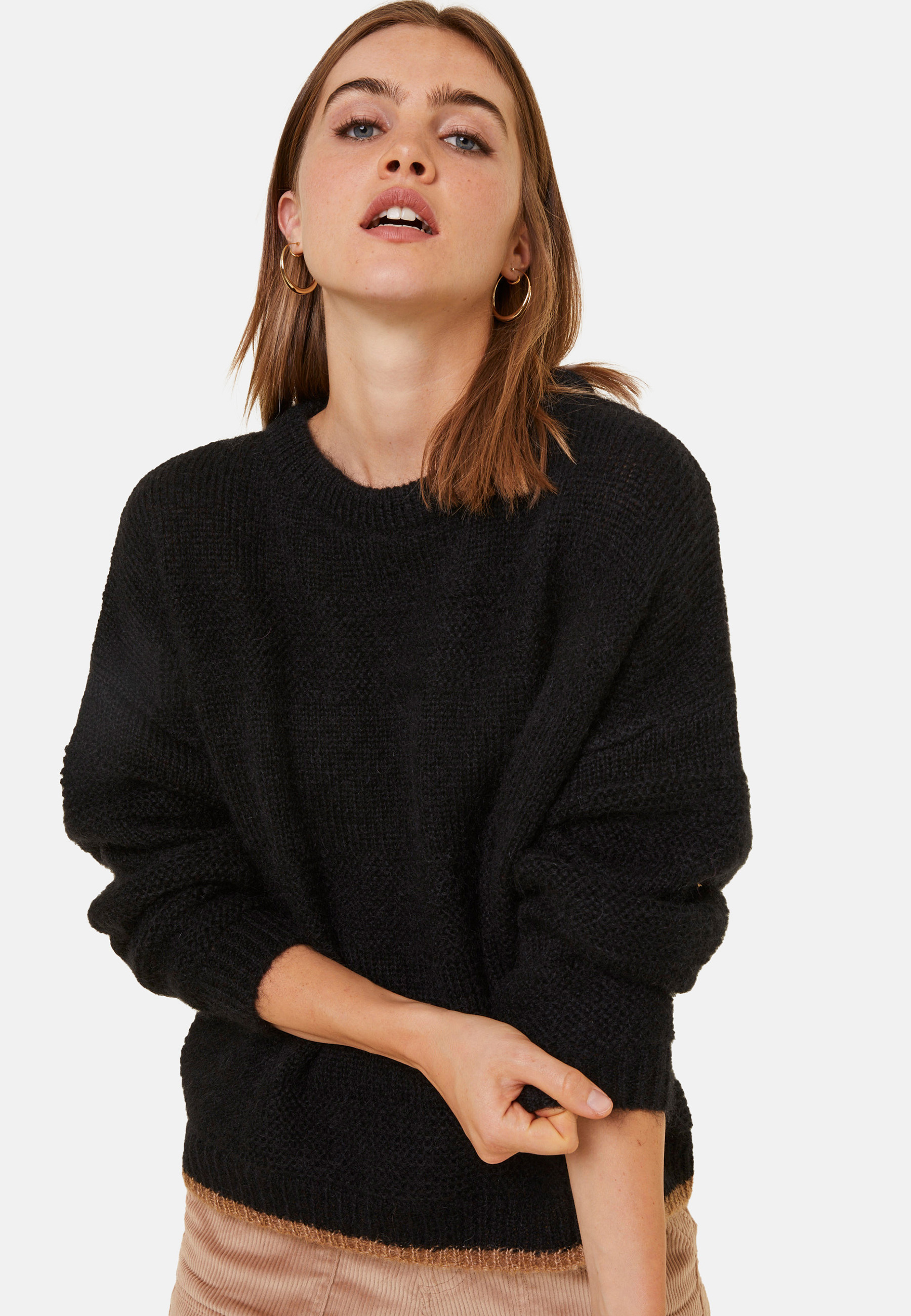 Pull ample bicolore en mohair - Gaby