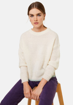 Loose two-tone mohair sweater - Gaby